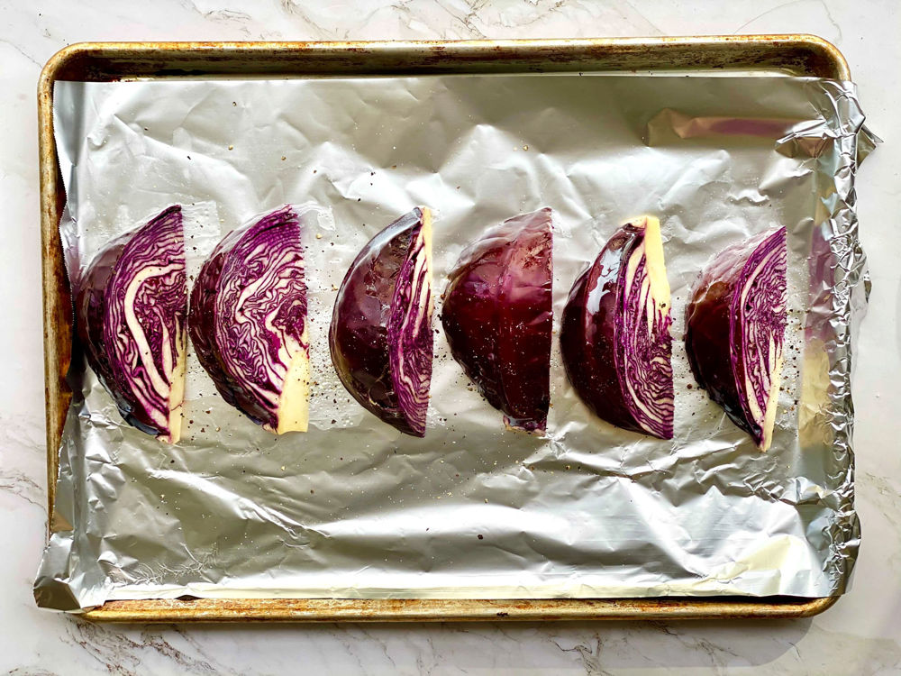 Roasted Red Cabbage Wedges